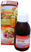 Medov sirup s mate kikou, propolisem, echinaceou a vitamnem C pro lbu nosnch mandl