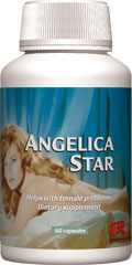 Rostlina Angelica sinensis bv nkdy, pro svj vynikajc inek zejmna pi enskch obtch, oznaovna jako ensk en-en. Extrakt z koene se vyuv pi nepravideln, nedostaten nebo naopak pli siln menstruaci. V dob menopauzy, kdy dochz v tle eny k vraznm hormonlnm zmnm, napomh ANGELICA STAR k vraznmu zmrnn a odstrann klimakterickch pot. Ty jsou asto doprovzeny psychickmi (podrdnost, deprese, poruchy koncentrace) a vegetativnmi (pocen, nvaly horka, poruchy spnku, zvrat).